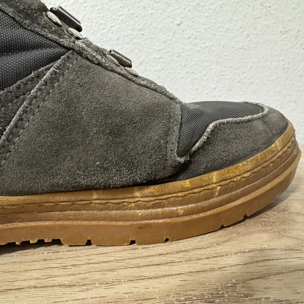 Pine Ridge‎ Gray Suede and Nylon High Top Gum Sole Sneakers Mens Size 10